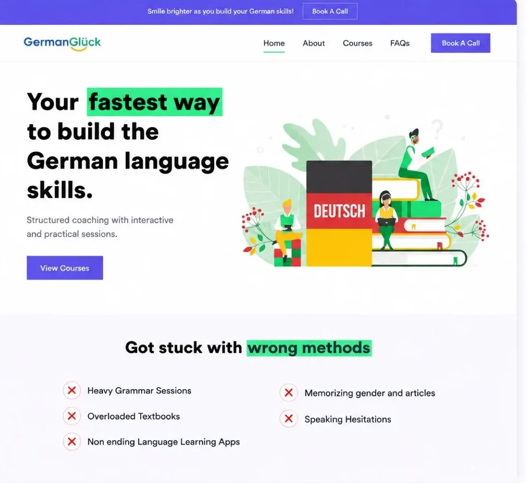 GermanGlück website screenshot