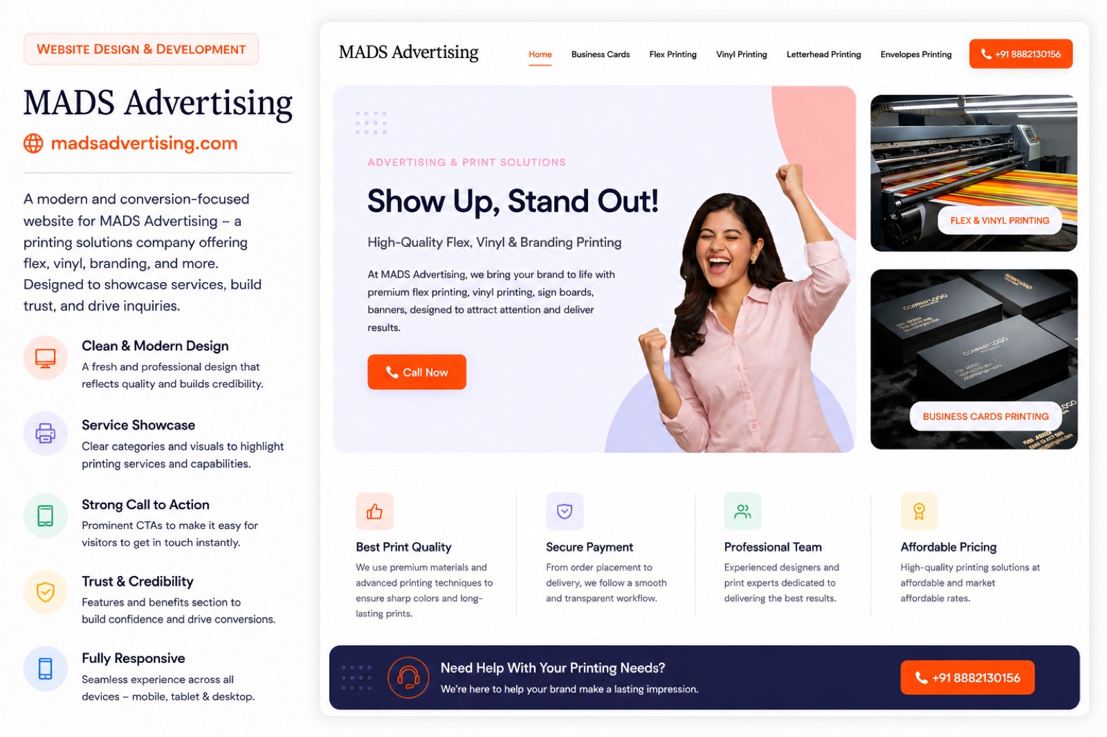 MADS Advertising — Printing website
