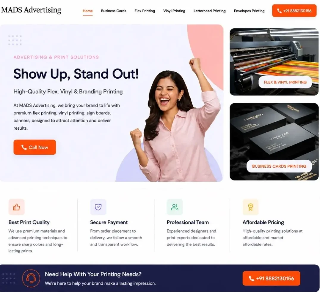 MADS Advertising website screenshot