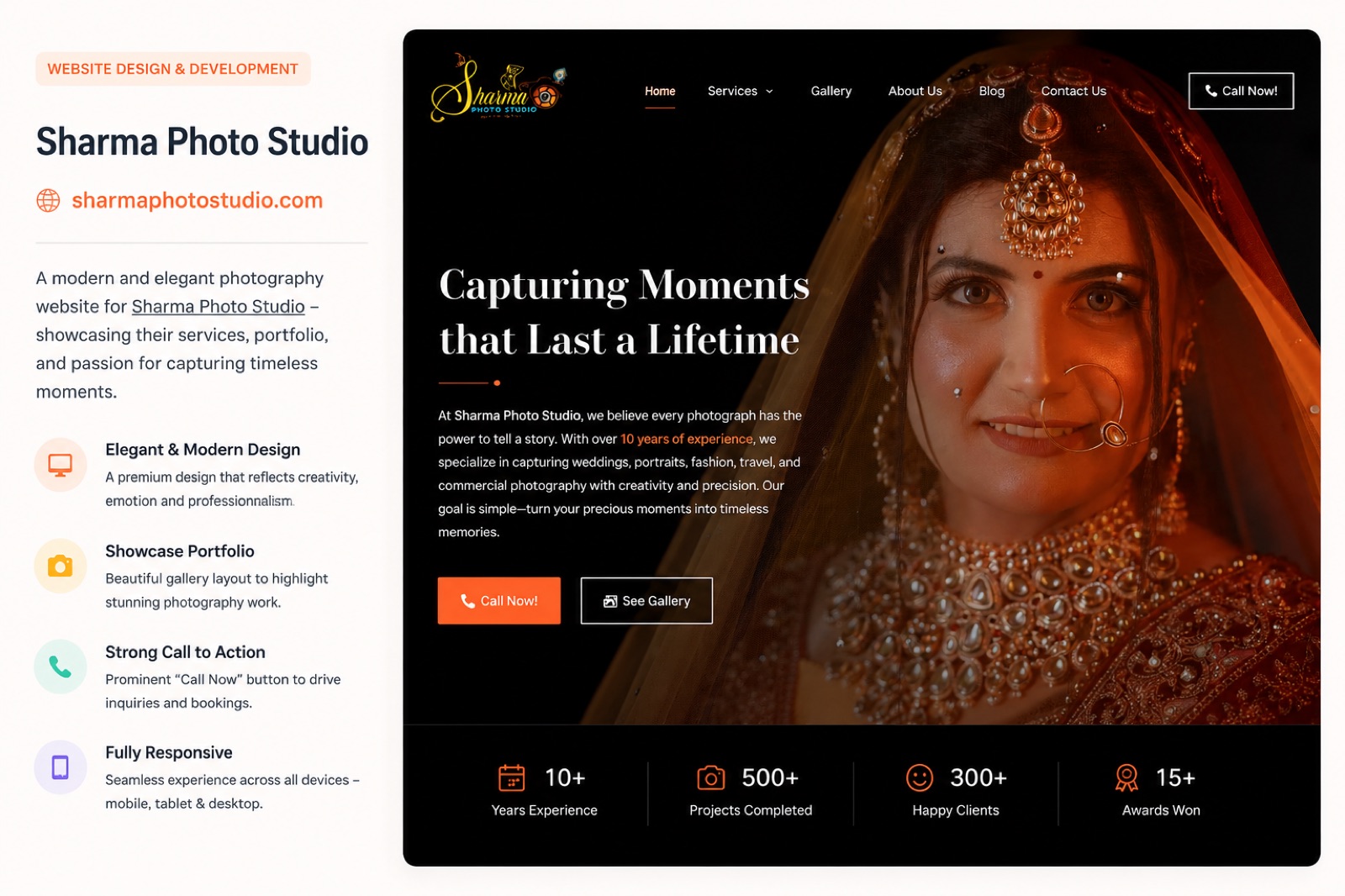 Sharma Photo Studio — Photography website